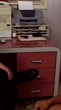 Blonde Ebony College Cutie Takes Intense Office Doggy and Facial
