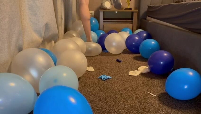 silicone_brunette: Higheels ballong poppar