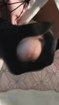 Close up of My Big Cock with White Stockings