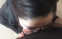 Team Jack Blaque: Eva Yi pOV-blowjob und sperma auf brille