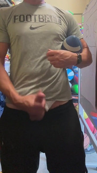 Alpha Stud Jockdad87 Shoots a Load of Football Cum