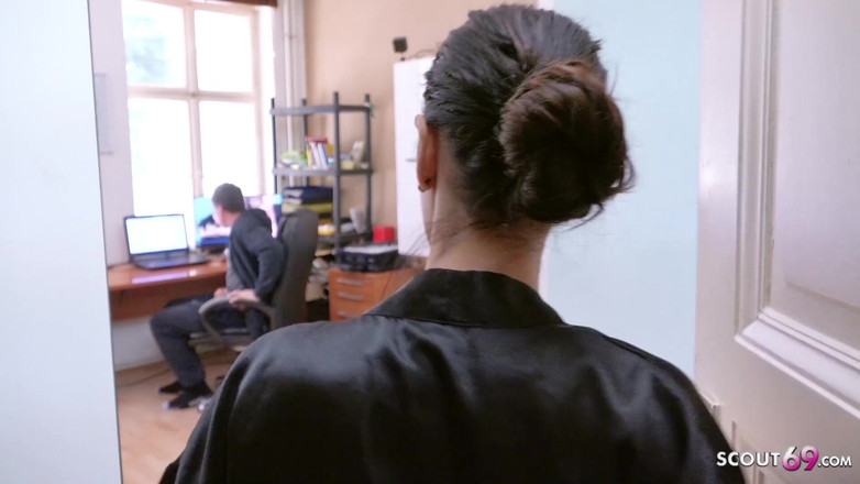 Scout69: German stepmom caught step-son watch porn and finish him with...