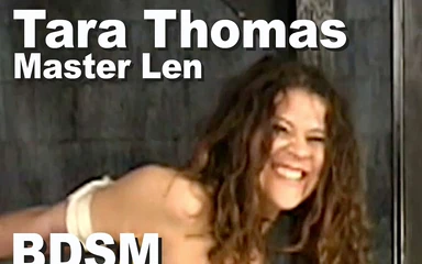 Tara Thomas & Master Len bdsm vú & âm hộ chơi đồ chơi