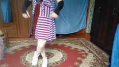 Kitty_Cross: Soft Sissy Twirling Skirt in Cozy Warm Bedroom