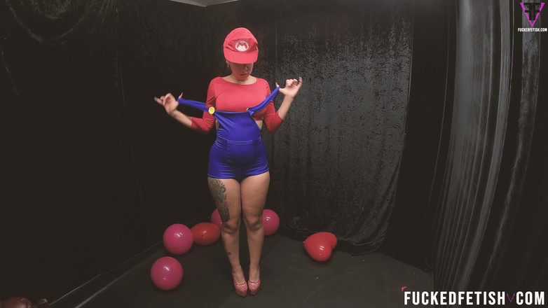 Fucked fetish: B2p Mario Bros 코스프레 빨간 풍선 팝 하이힐