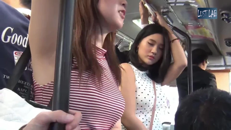 Lust lab: Crowded Bus Chaos, Her Lifted Miniskirt and Tight Curves Drive...