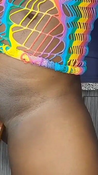 Ebony Teen Fucking Her Self with a Big Fat Dildo
