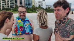 Immoral Live: Strandhäschen, blondinen khloe Kapri & Chloe Temple dreier vor Cuckold sugardaddy -...