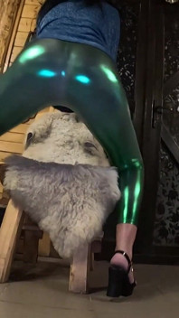 Deep Blow-job and Cum Play on My Shiny Cameltoe 285