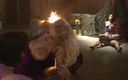 DARVASEX: Agenti sexy Scena 1 - brunete și blonde fierbinți în lenjerie se bucură de...