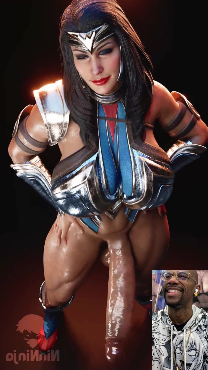 L6RD7BLU3 FUTA: Transgender själv suger sin smaskiga kuk, lårknull, wonder woman kuk...