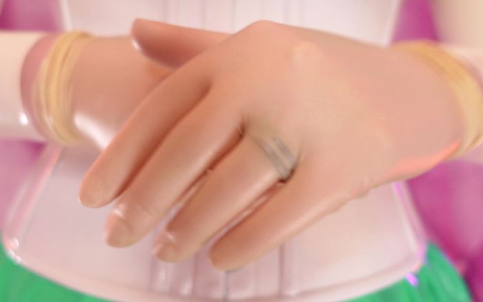 Arya Grander: Videoclip ASMR cu sondare în latex: 3 straturi de mănuși medicale albe...