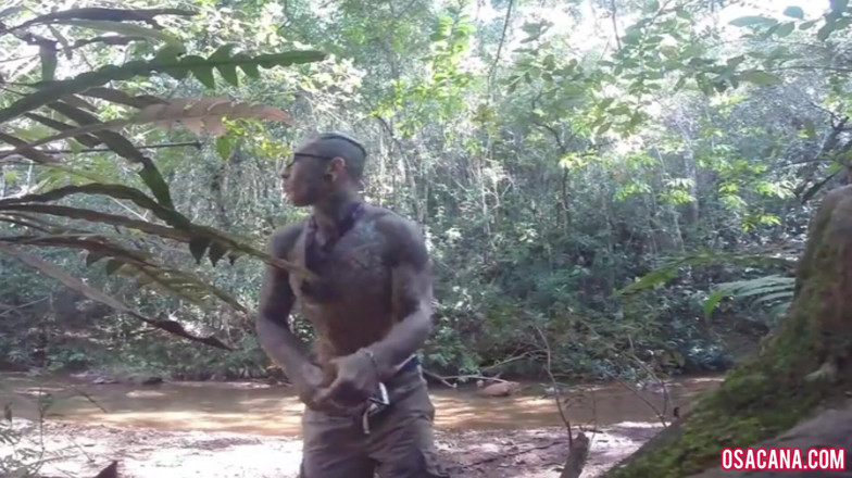 World Gay: Handjob in the Waterfall Cumming with Soft Cock
