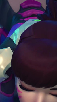 D.va sex anal dimineața pe plajă și noaptea cu muie neglijentă pe față - animație 3D Overwatch
