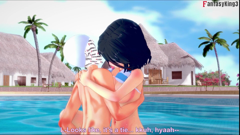 Fantasy king: Ryuko Matoi se fait baiser dans la piscine