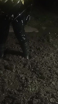 Latex High-vis Worker Drone Mud Fuck