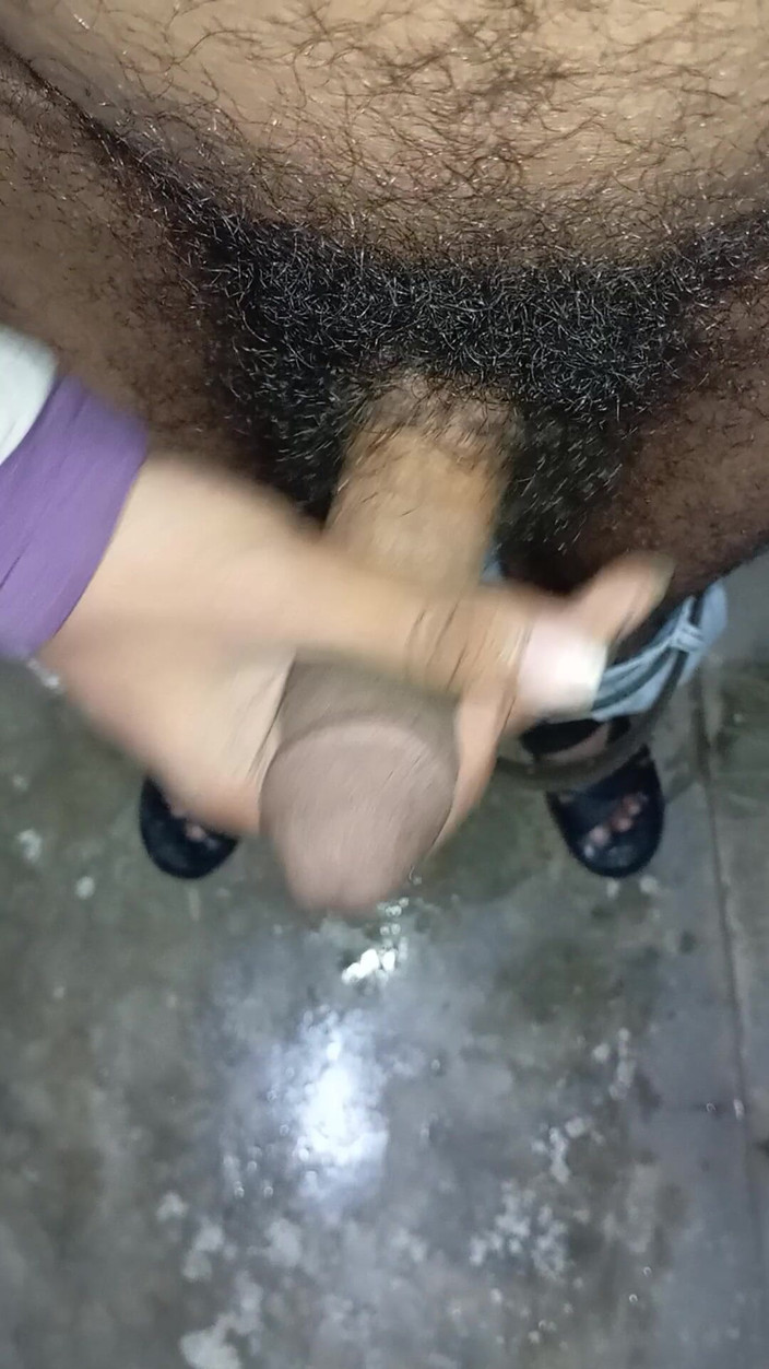 Jacksonzas: 큰 자지 털이 무성한 인도 남자가 공중 화장실에서 정액을 빼먹어 맛있는 정액