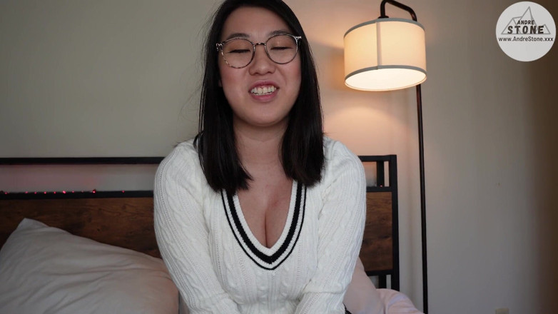 Andre Stone: Shy Nerdy Asian Girlfriend Tofu Is a Secret Nympho