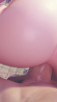 D.va sega con coscia sulla spiaggia & anale cowgirl creampie lieto fine (animazione 3d overwatch)