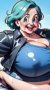 Bulma Fanart inspirovaná bbw digital art set