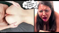 First Time Anal! - Very Hurtful Anal Surprise with a Sexy 18 Year Old Latina College Student