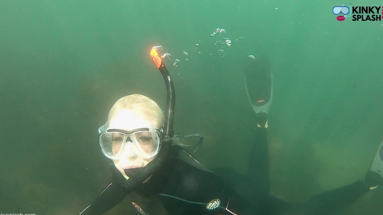 UKCuteGirl Lucy Lauren: Open Water Freedive Ultra Long Fins, Wetsuit &amp; Thiết bị lặn ống...