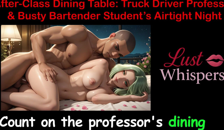 LustWhispers: Cerita seks audio Bahasa Inggris - Meja Makan Pulang Kelas: Profesor...