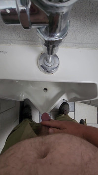 Pissing Ina Public Bathroom.