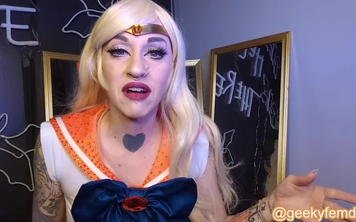 Geeky Femdom: Sailor Venus Cucks Tuxedo Mask