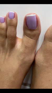 Lilac French Nails