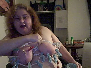 BBW nurse Vicki adventures with friends: Breast bondage gagging and more BDSM
