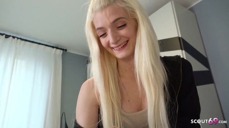 Scout69: Skinny stepsister caught stepbrother watching porn and help with handjob
