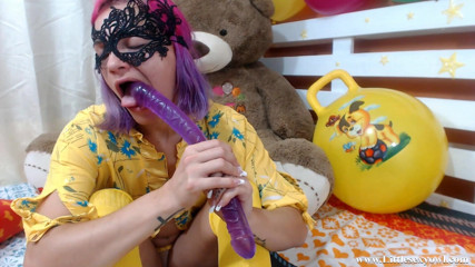 Littlesexyowl: ass to pussy with my lesbian toy petite teen