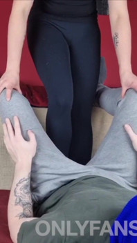 Ballbusting Trampling with Amateur Feet in Black Socks