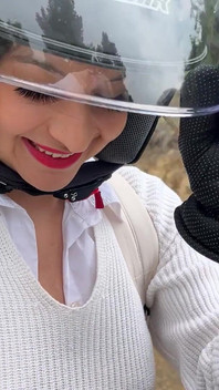 We're on the Bike and You Can't Resist Touching My Tiny Red Panties. New Video on My Profile!