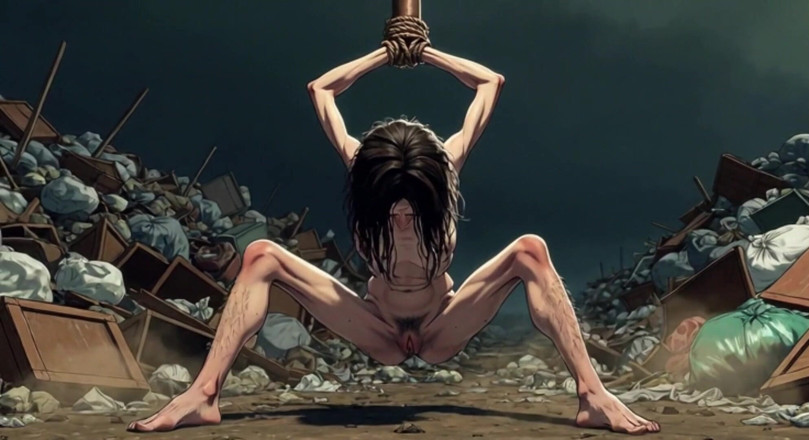 YOUR BEST FANTASY: Dirty Woman Covered in Trash in Bondage - Extremely Horny &amp; Desperate