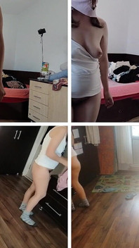 Une femme amateur suce de la crème glacée, chatte poilue latina, gros cul, gros tétons
