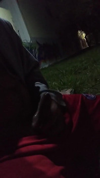 No Warm Shirt Man in Park with Only Sweater on Feeling Warm
