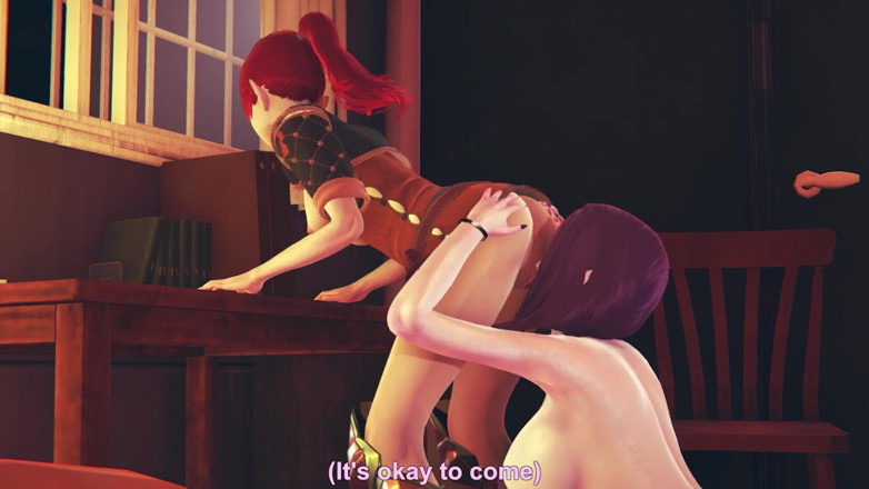 Waifu club 3D: L'elfo scuro porta la lingua all'orgasmo