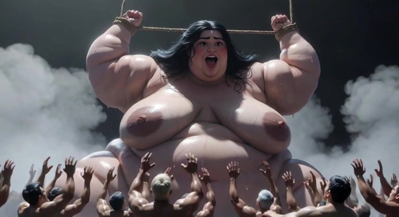 YOUR BEST FANTASY: Giant ssBBw legata - piccoli uomini esplorano in profondità la sua...