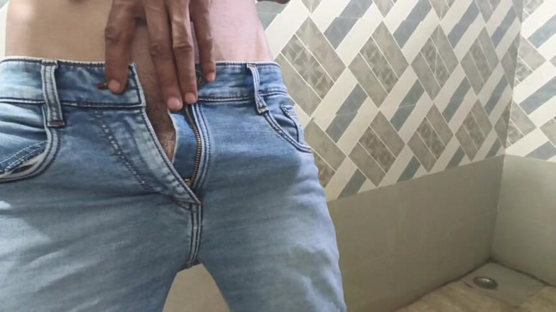 BlondeTroubleshootor: Grosse bite bien dure, la plus grosse éjaculation en jean