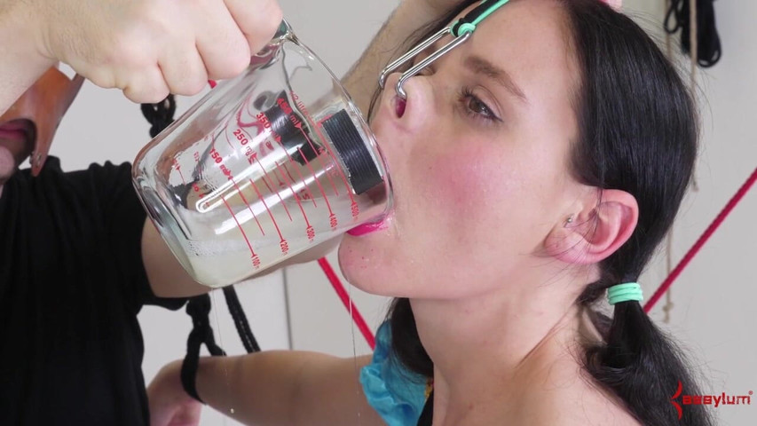 Male Dom Assfucks Lesbian and Feeds Her Months of His Saved up Cum (Assylum & Slavemouth)