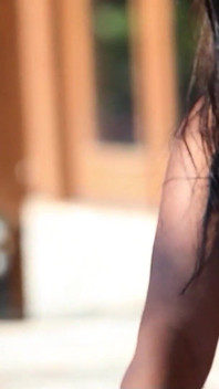 Skinny teen with hairy pussy brought to orgasm by step sister on vacation
