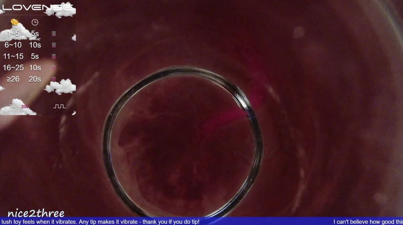 Nice2three2: Fat Glass Dildo Inside View