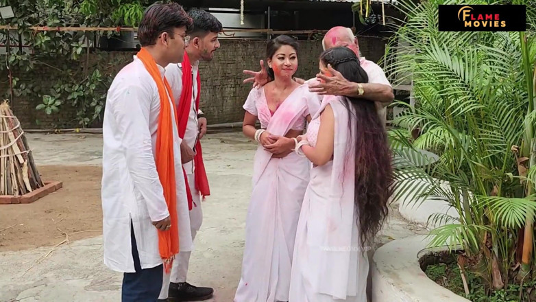DesiHeat Studio: Mardana Sasur Hard Fucked with Two Bahu Threesome Sex