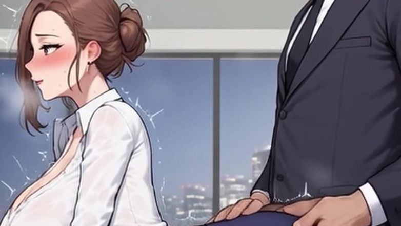 Aiwaifuloops: Waifu sekretärin pOV – rote dessous &amp; haarvielfalt, büro-nahaufnahme ficken