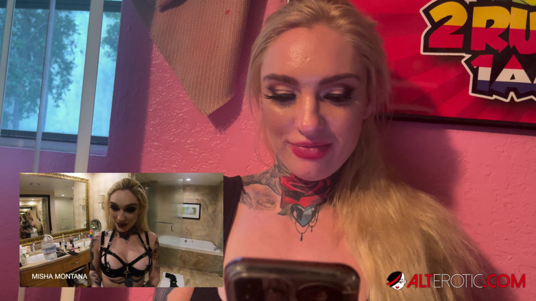 Alt Erotic: Misha Montana делает гэнгбэнг с завязанными глазами