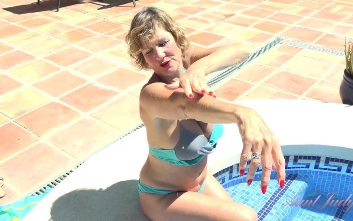 Aunt Judy's: A Day at the Pool with Busty Mature Bombshell Mrs....