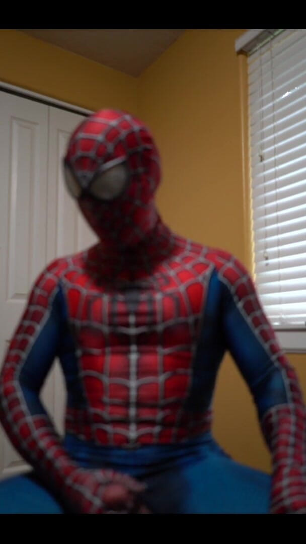 Reese Rideout: Cumming in a Spider Man Costume