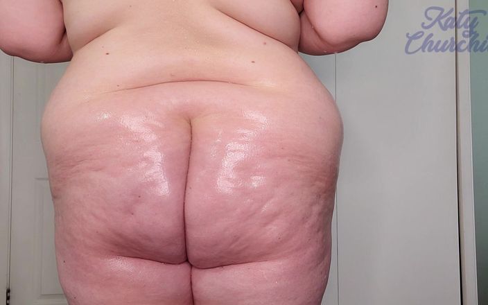 Katy Churchill: Close up Oiled Ass Clenching and Thrusting